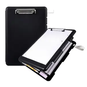 Clipboard Folder with Storage, Clipboard with Pen Holder, Plastic Organizer Box Suitable for Storing Letter Paper, A4-sized Paper, Portable Office Use, Essential for Nurses and Teachers, School and Office Supplies