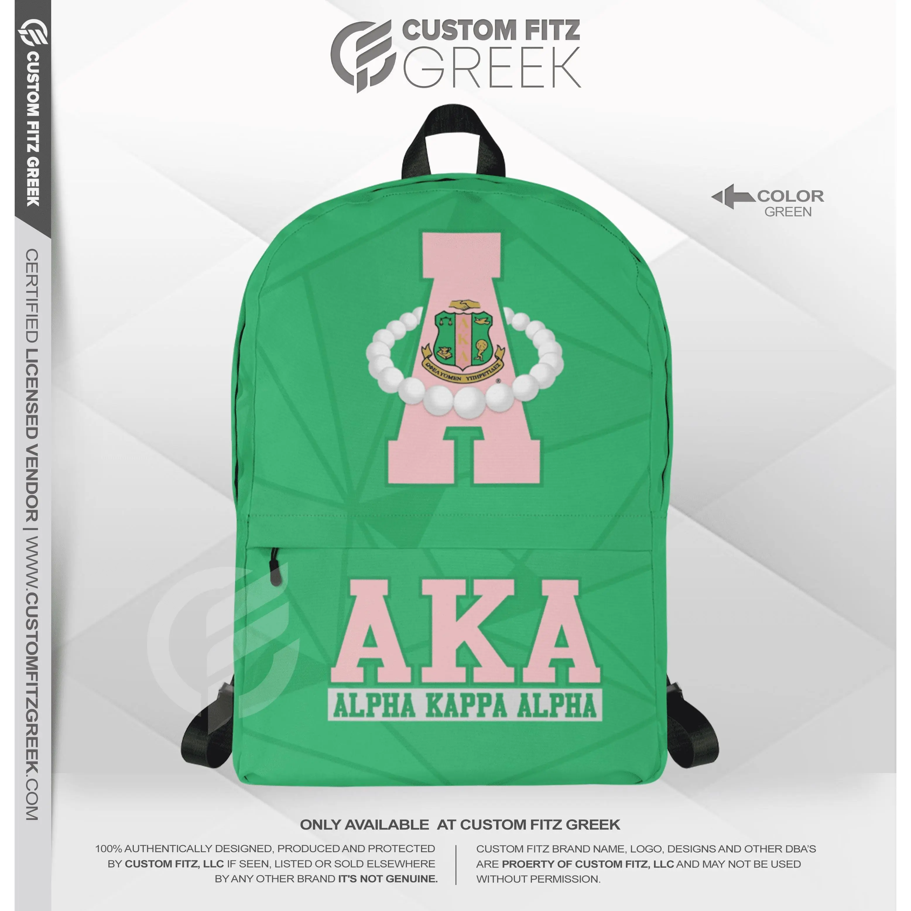 AKA - Crown Pearl - Alpha Kappa Alpha - Backpack (Mid-Size)