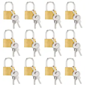Juvale Luggage Locks with Keys - 12-Pack, 0.7 x 1.2 x 0.25 in, Gold & Silver - TSA Approved Locks for Luggage & Travel Security