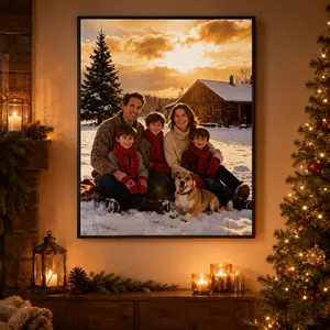 Custom Photo Canvas Painting-Turn Photos into Stunning Wall Art, Print with Vivid Colors |   Perfect for Home Decor, Holiday Gifts for Family & Friends |   Cherish Memories -Viral Gift That Touches Hearts!, Personalized Family Portrait Canvas, Custom Gift