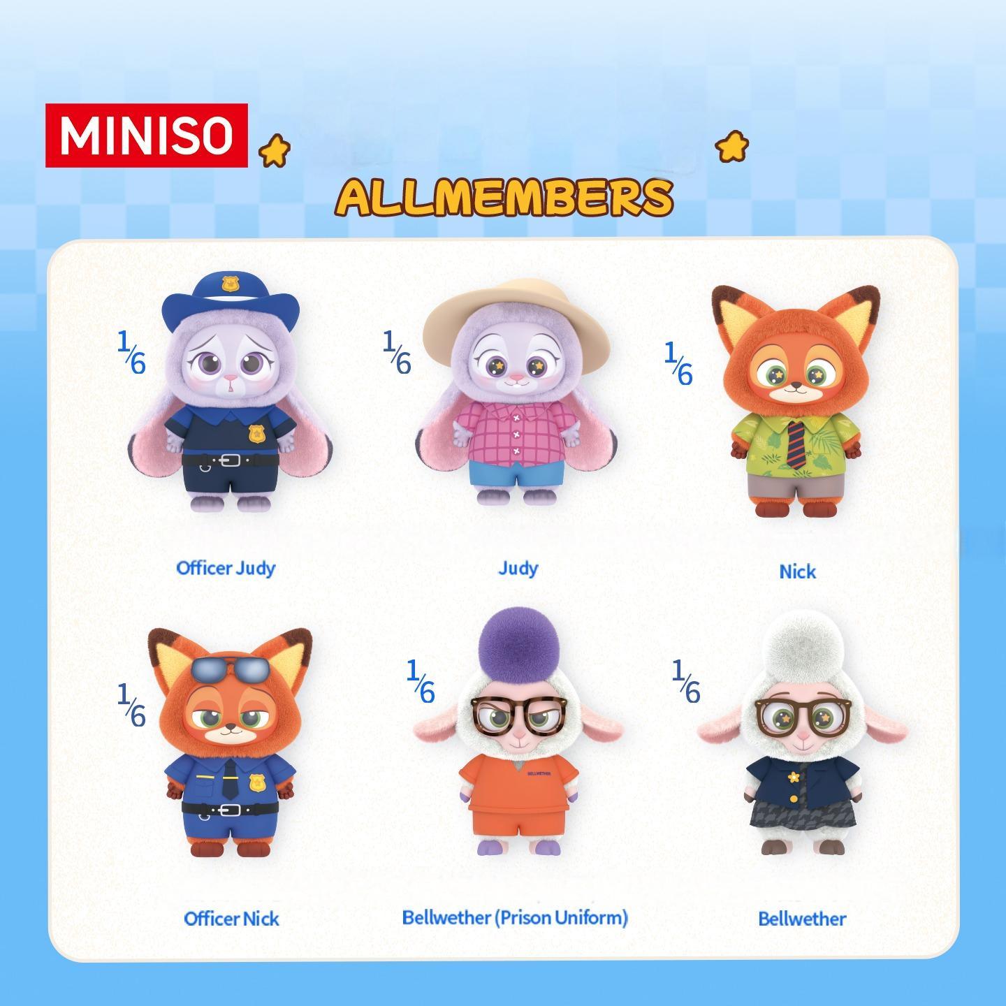 Disney Zootopia Series Vinyl Plush Toy Box - Cute Bag Charms, Judy Nick Plush Doll, Gifts for Boys or Girls, Couple Accessories