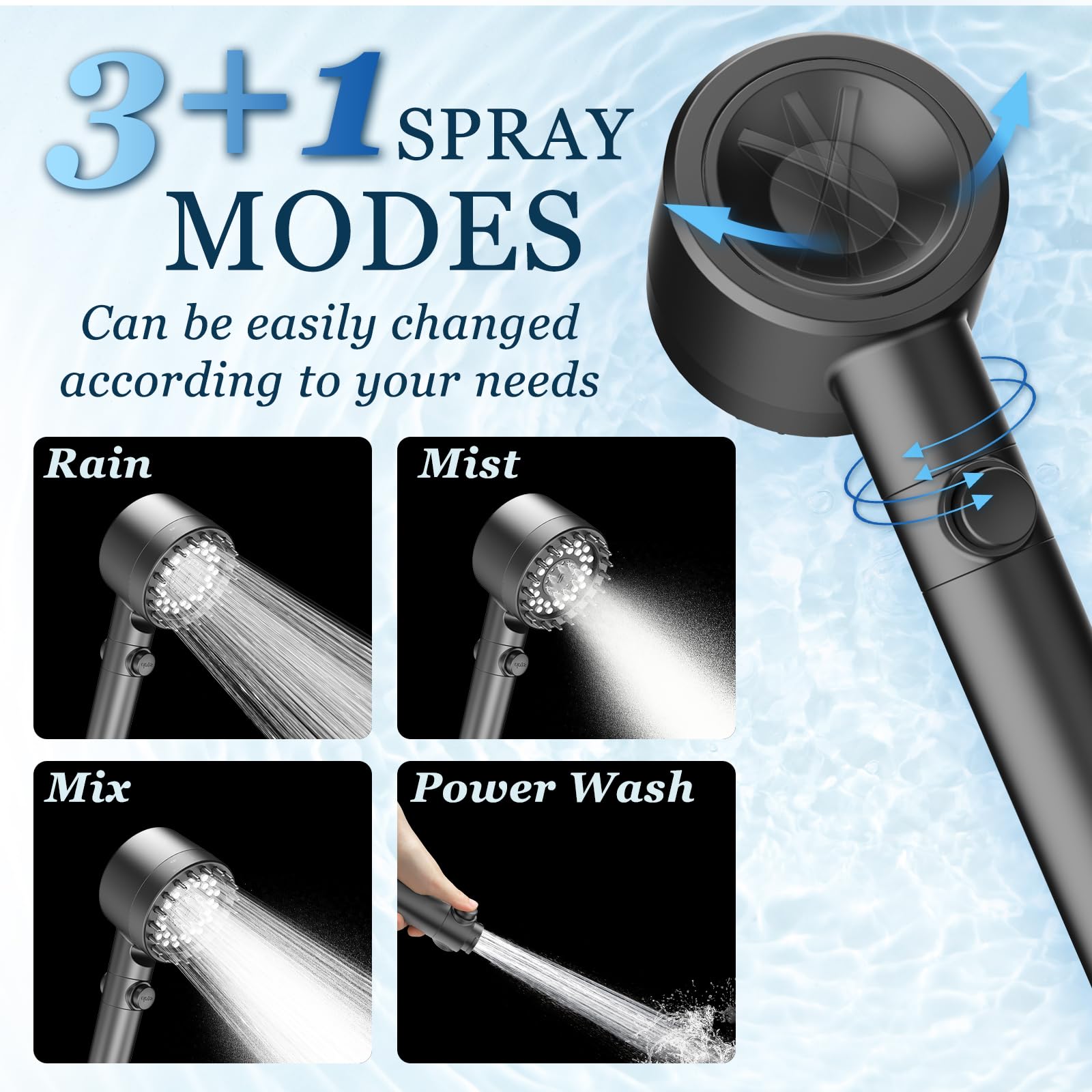 FEELSO Updated Filtered Shower Head with Handheld High Pressure 4 Spray Nozzles for Hard Water Remove Chlorine Reduce Dry Skin ON/OFF Switch for Pet Bath FEELSO Updated Filtered Shower Head with Handheld High Pressure 4 Spray Nozzles for Hard Water Remove Chlorine Reduce Dry Skin ON/OFF Switch for Pet Bath
