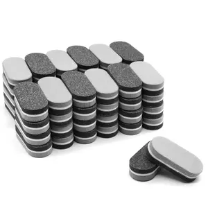 50pc PrettyClaw Mini Oval Gray Black Nail Buffer 100/180 White Grit Professional Acrylic Nail Buffers Double Sided Nail Buffer for Nails Mini Sanding Blocks Nail Care Manicure nail tech nail supplies Disposable Nail Art Cutics