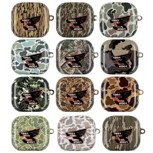 Racing Tribute Camo AirPods Case – Memorial-Style #3 Design, Shockproof Protective Cover for AirPods 1/2/3 & AirPods Pro 1/2, Rugged Hunting Camouflage Earbud Case Gift