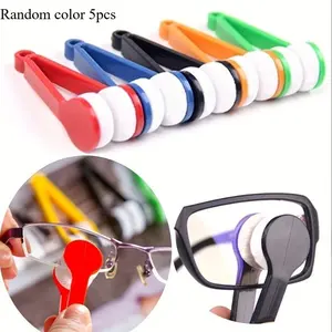 5pcs/set Portable Glasses Eraser Cleaning Brush Glasses Sheet Clip Glasses Cleaning Eraser Glasses Cleaning Tool Household Cleaning Tool Cleaners