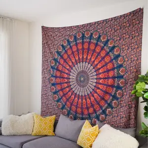 Mandala Tapestry - Blue & Red