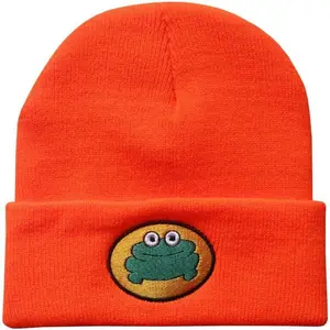 Cute Cartoon TV Parappa The Rapper Frog Beanie Hat Unisex Funny Knitted Beanie Novelty Beanies Knit Hats