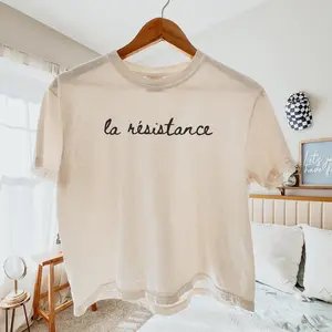 Boxy Tee- La Rèsistance, Comfort Colors® Resistance Shirt, French Revolution Shirt, Protest Tee, Political Activism Top