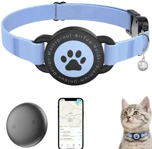 Pet Tracker for Cats, Compatible with Apple Find My Network, Bluetooth Tracker Tag for ios & Android, Anti-Lost Cat Locator with Breakaway Safety Collar, Waterproof Pet Key Finder