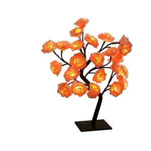 LED Rose Tree Table Lamp - Romantic Night Light for Bedroom & Home Decor