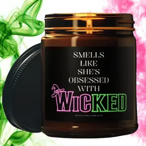 [Sale Up To 50%] Wicked Candle Obsessed With Wicked Candle Elphaba and Glinda Galinda Broadway Musical Gift Theater Lover Gift Wicked Movie