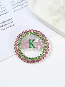 Elegant Women's Brooch Scarf Clip, Letter Cutout Heart Design, Casual Daily Wear and Gift, All Seasons Accessory