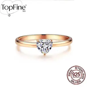 Simple&Classic 3-Prong 925 Sterling Silvery Promise Engagement Wedding Rings Champagne Golden Featuring Heart Synthetic Zirconia, Timeless and Elegant for Ladies- Suitable for Daily Wear, Gift for Party Holiday Birthday Anniversary, Valentine's Day Gift