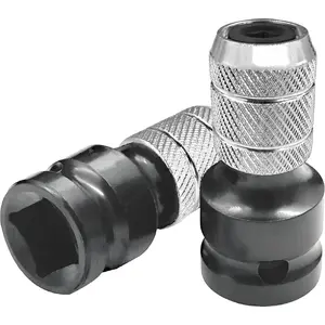 2 PCS 1/2 inch Square Drive to 1/4 inch Hex Female Socket Adapter Converter Chuck Adapter for Impact Air and Electric Wrench