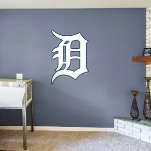 Detroit Tigers - RealBig Old English D Logo Collection - Official MLB - Reusable Vinyl Wall Decals
