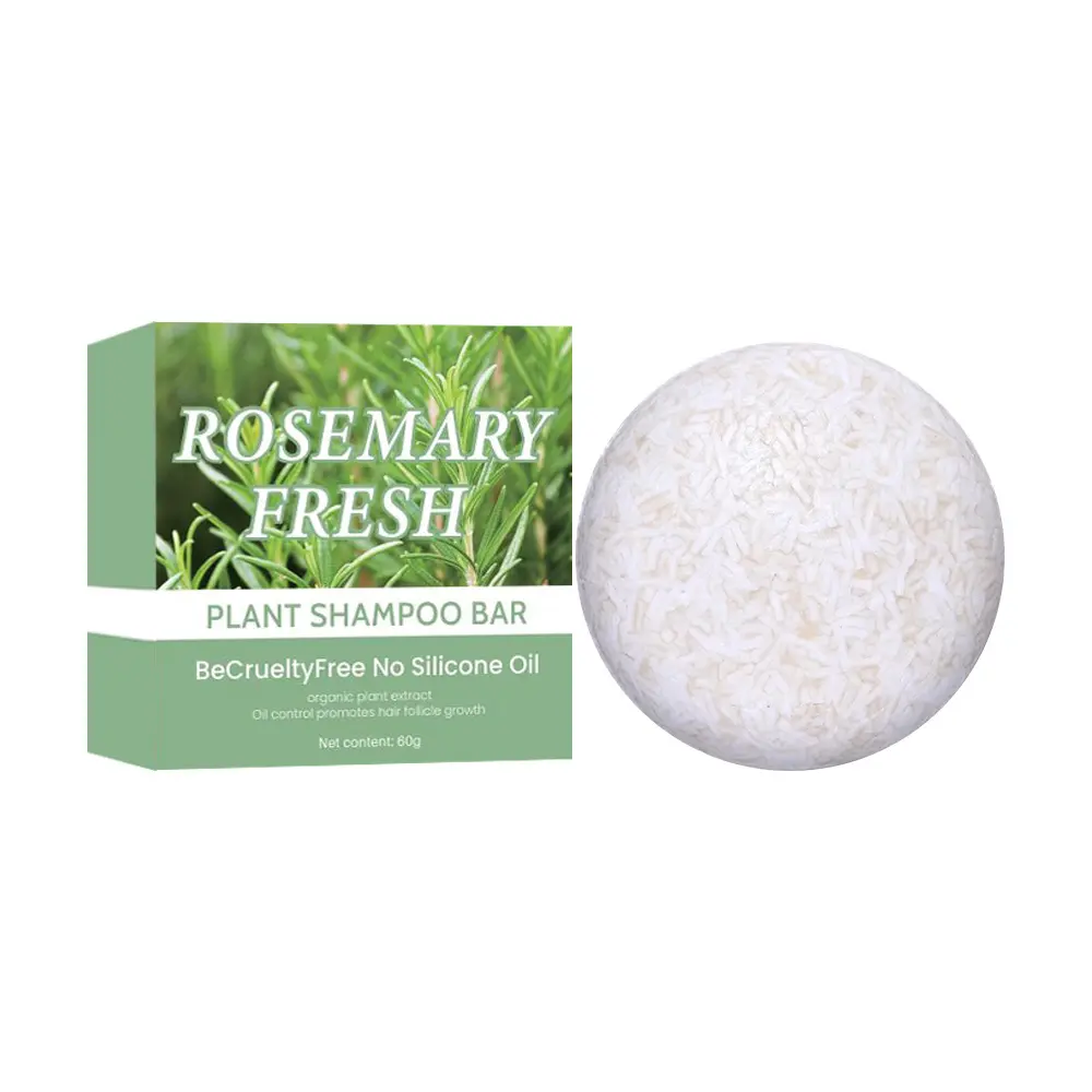 Rosemary plant shampoo! Oil dandruff itchiness savior! 60g natural soap body, no silicone oil or animal experiments, oil control fluffy+deep moisturizing, washing out healthy and strong hair roots!