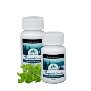 Purely Wild Oregano Oil Capsules – Wild-Harvested Dr. Cass Ingram's Mediterranean Oregano – Immune & Respiratory Support – 90 Softgels – Lab-Tested, Non-GMO, Filler-Free