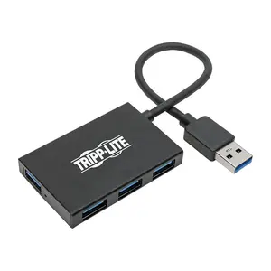 Tripp Lite SuperSpeed 4-Port USB-A Hub - 5Gbps, Compact Aluminum Design, Compatible with Plug-and-Play USB Cables