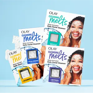 Olay Cleansing Melts Sampler Bundle - Gentle Cleansing Melts, Cleansing Melts + Vitamin C, Cleansing Melts + Retinol, and Cleansing Melts + Hyaluronic
