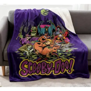 Scooby Doo Spooky Poster Scene Blanket Silky Touch Super Soft Throw for Halloween Christmas Gift Girls Bedroom Decor  Cute Funny Throw Blankets for Bed Sofa Couch  Throw Blankets Anime Travel Blanket for All Seasons