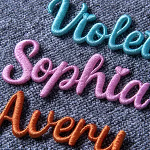 Custom Name Iron on Patch | Personalized Embroidered Name 3D Patches for Backpacks Jackets Hats