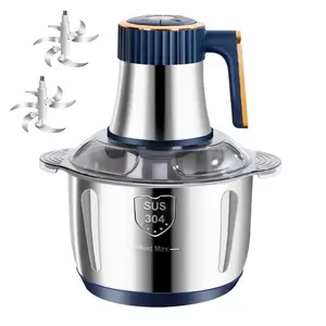 5L Electric Meat Grinding Tool, Stainless Steel Food Chopper, Household Kitchen Appliances for Vegetables, Onions, Garlic, Peppers, Salads, Fruits, Dough