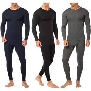 (4-Piece) Men's Cotton Fleece Thermal Set