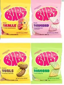 BUBS Swedish Gummy Fruit and Chewy Candy Sweet Sour Tangy Lemon Raspberry Flavor Chewy Texture 5.5 oz Viral Sensation Swedish Candy