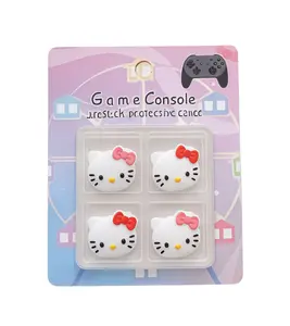 Viral Sanrio Hello Kitty Joystick Cap Decal, Soft Silicone Anti-Slip Thumb Grips Compatible with Nintendo Switch OLED/Lite, PS5, PS4, Xbox Controller, Cute Game Accessory