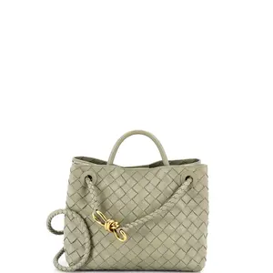 Pre-owned Bottega Veneta Leather Top Handle Bags Andiamo Top Handle Bag Intrecciato Nappa Small by Rebag