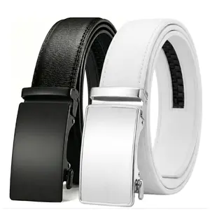 Ratchet Belt for Men - 2 Packs Leather Mens belt For Gift Men Dress and Casual,Trim to Fit, Adjustable