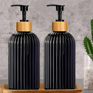 2pcs Bathroom Ritual Shower Gel Hair Conditioner Hand Soap Lotion Dispenser Bottles, No Ca Prop 65 Warning, Ideal for Home Use