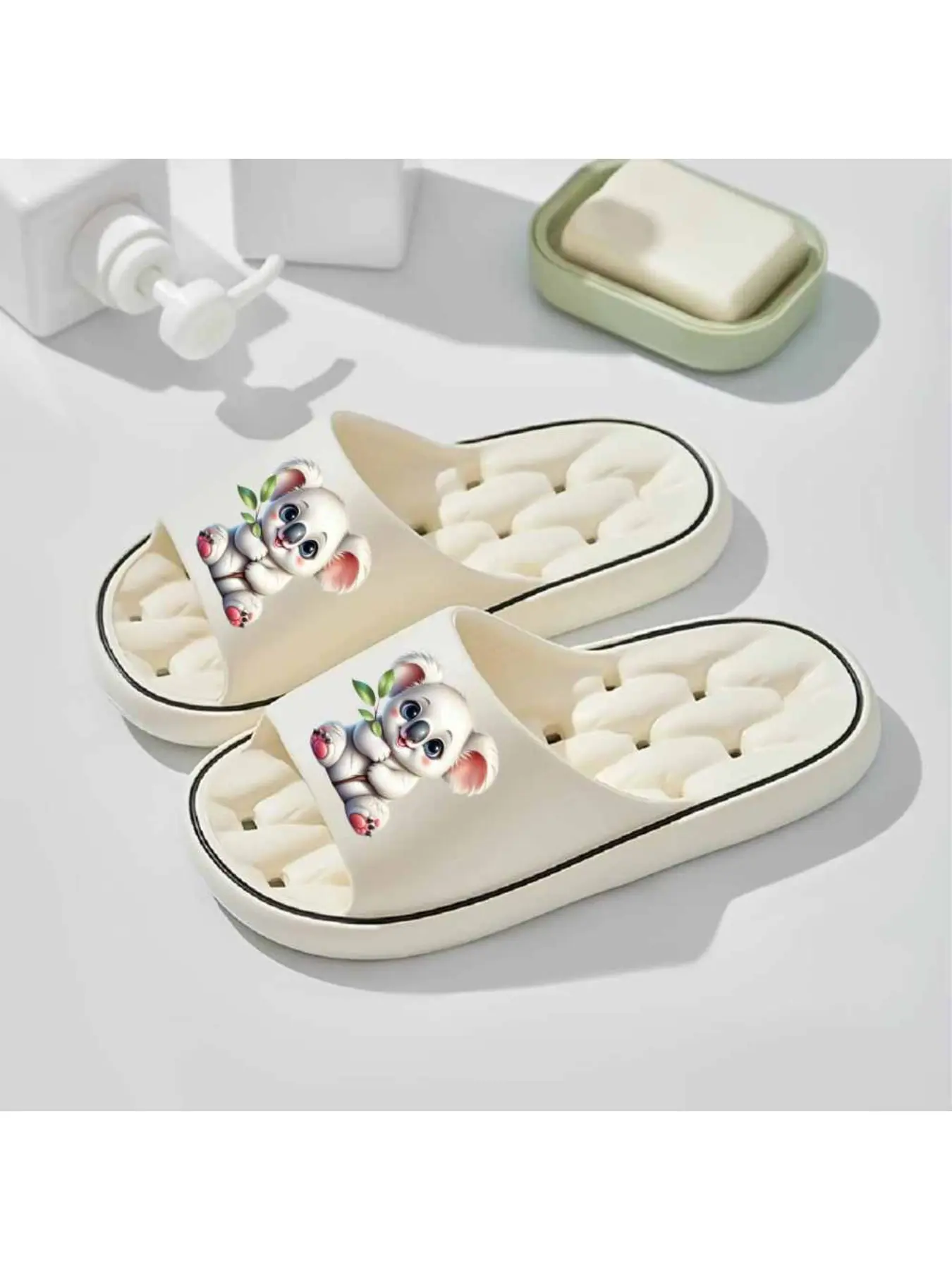 1pc & Suitable for All - Cute Koala Slippers | Lightweight Slip- Indoor with Koala Face & EVA Sole | Soft Cushioned for | Easy Clean Casual Wear for Home, Gifts for, Women Shoes