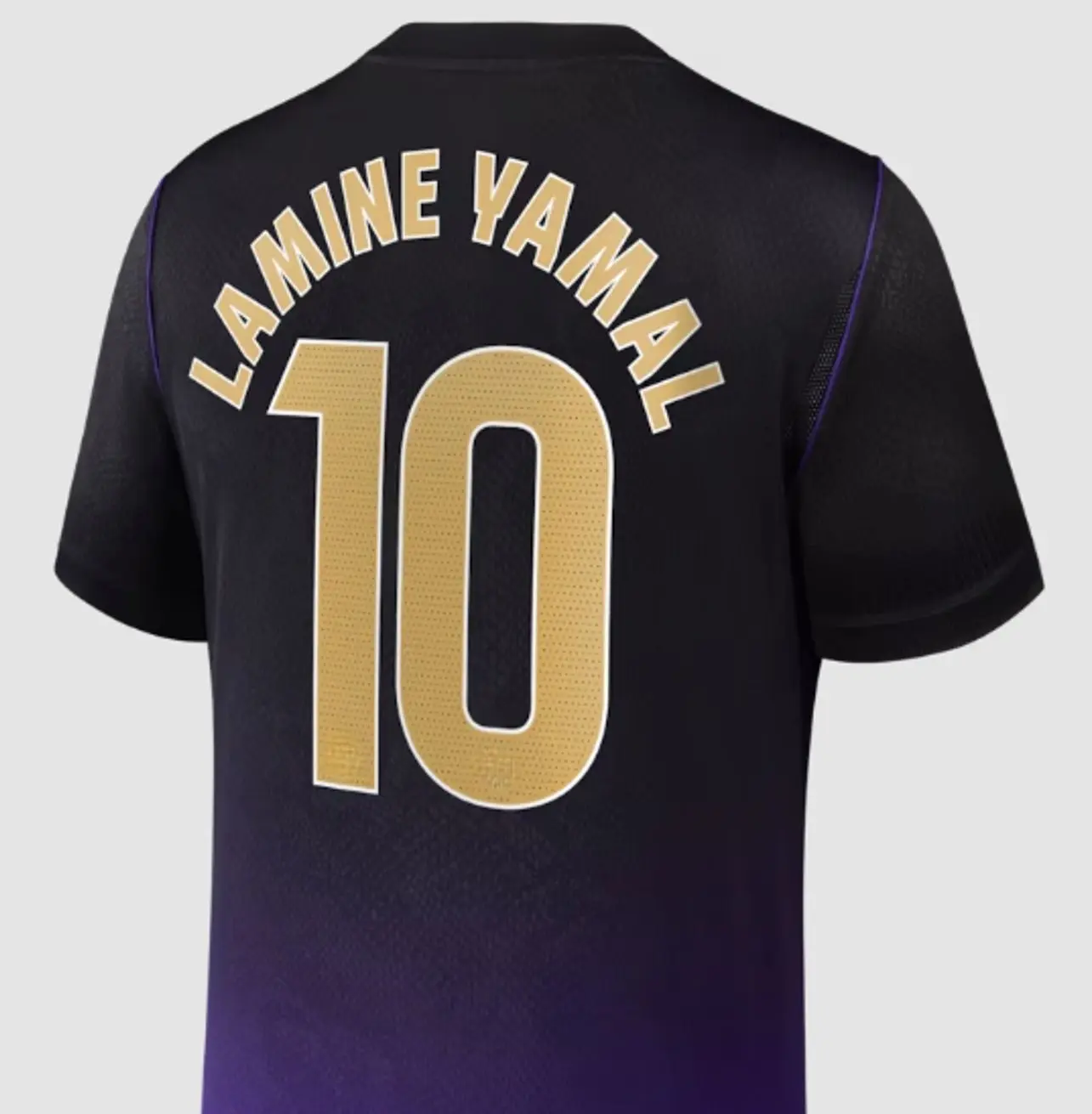 Unisex Soccer Shirt Player Lamine 2026/27 Away Stadium Replica Jersey - Black/Purple Football