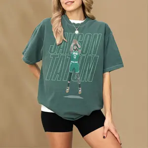 Jayson Tatum T-Shirt, Boston Graphic Tee Shirt, Modern Massachusetts, Full Colors, Full Sizes, For Men, For Women