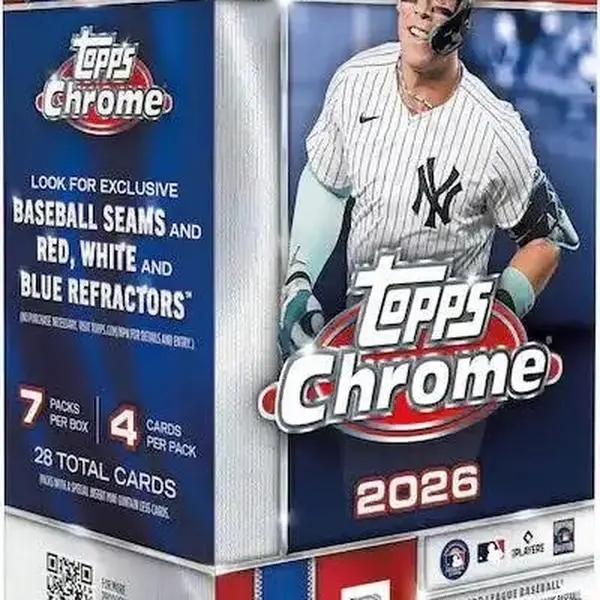 2026 Topps Chrome Baseball Blaster Box, Trading Card Pack for Collectors