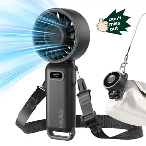 Ocoopa&DiveBlues D6036 Portable Fan Rechargeable 15 Hours Battery Operated 100 Gear Speed Strong Airflow Handheld Fan For Summer Travel Outdoor Use Activities Beach Indoor Office Desk Concerts Multifunctional Fans memorialday summerwins Lightweight