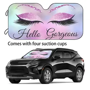 1pc Summer Car Interior Sunshade, Prevents Aging and Privacy Protection, Fun Design with 4 Suction Cups for Easy Installation, Car Window Shades