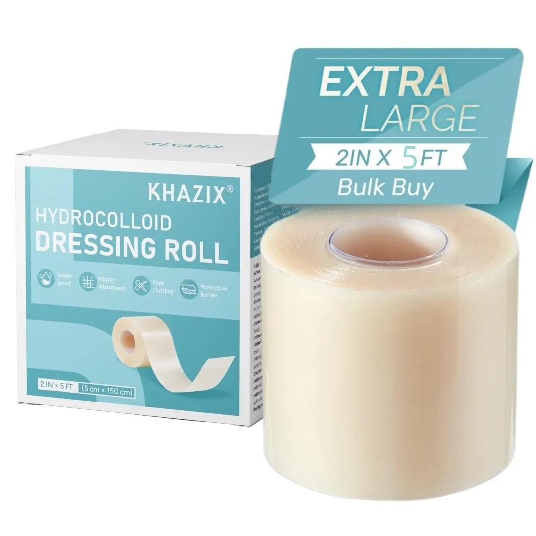 Hydrocolloid Dressing Artificial Skin Rolls, Highly Absorbent Non-Stick Blister Prevention Pads with Cut-to-Fit Design for Cost-Effective Wound Care, Wound Protection