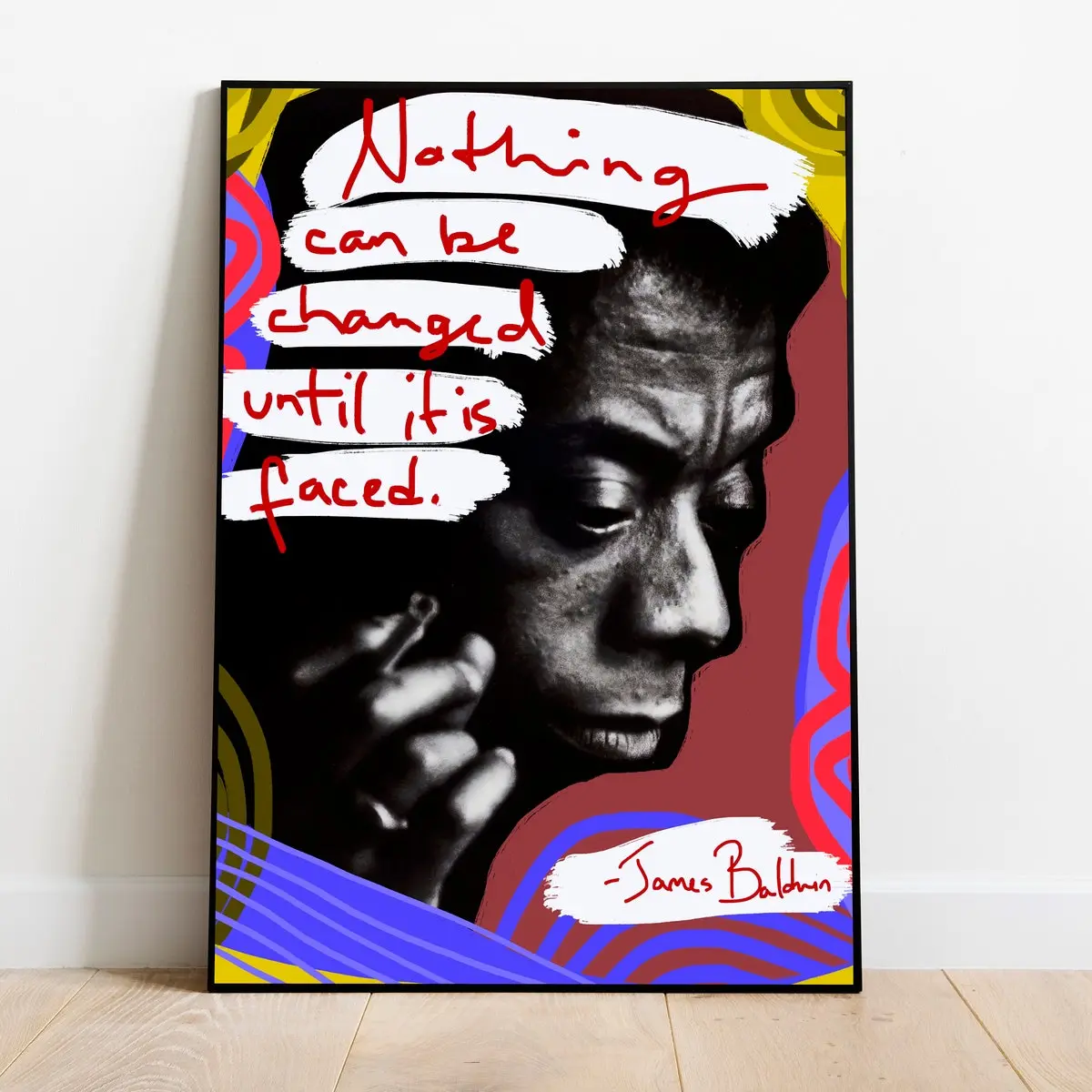 Unframed, Room Decor, Walldecor, Black Culture Wall Art, Activist Posters Classroom, James Baldwin Print, History Quotes, Black Owned Shops Art