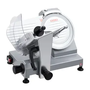 【GARVEE】Commercial Semi-Automatic Electric Deli Meat Slicers with 8, 10, and 12 Inch Blades, Power 180W-370W, Adjustable Thickness, Ideal for Meat, Cheese, Bread, Vegetables, and Fruit, Easy to Clean for Home and Commercial Use