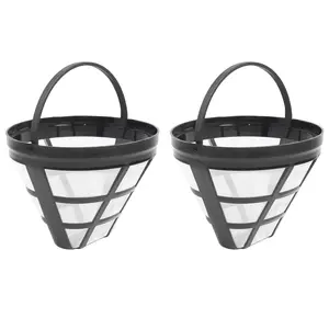 2Pack No.4 Reusable Coffee Maker Basket Filter for Cuisinart Ninja Filters, Fit Most 8-12 Cup Basket Drip Coffee Machine US