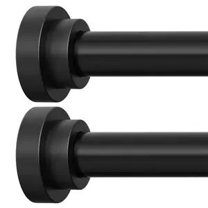 STARLATTA Stainless Steel Shower Curtain Rod 2-Pack (43-78"), No-Drilling Tension Rod for Bathroom & Closet, Rust-Proof & Heavy Duty