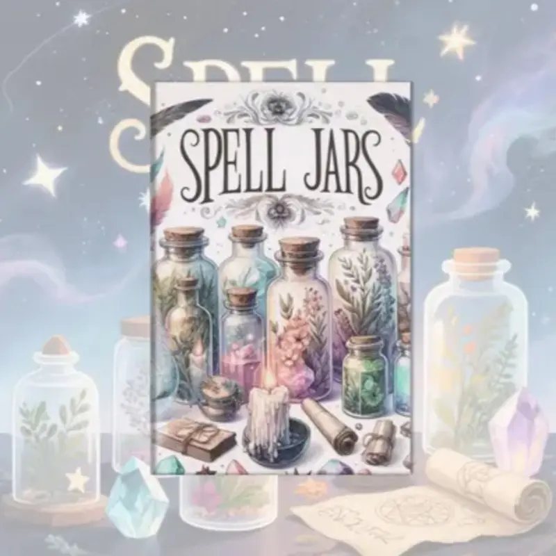 Spell Jars for Beginners & Advanced Users, Create Your Own Magic Spells, Magic Practice, Perfect Gift for Witches & Enthusiasts, Enhance Your Rituals, Instructions, Compact Format, Magic Connection
