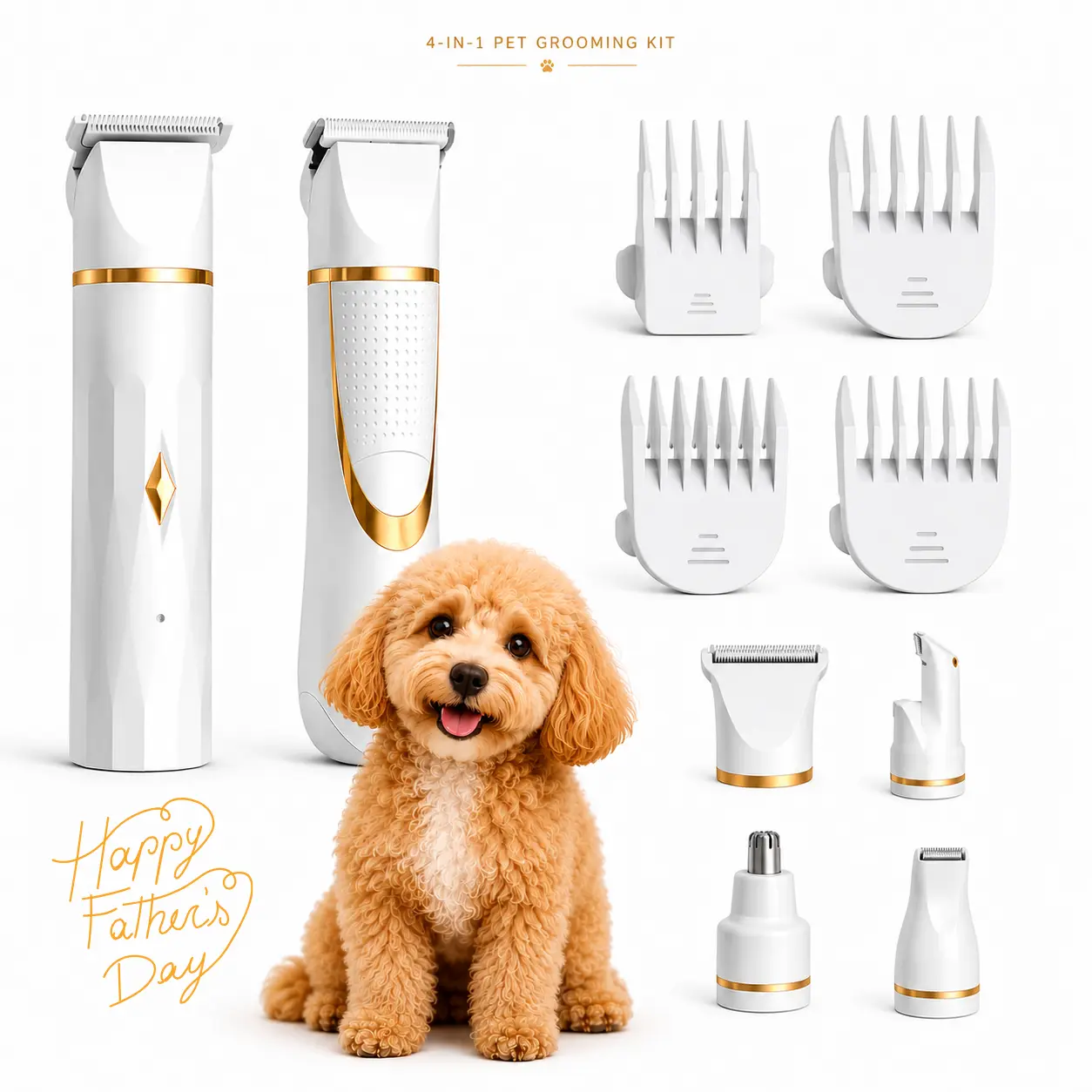 Professional Dog Grooming Clippers for Thick or Fine Coats - Shears Heavy Duty Hair Cutting Kit - Dog Shaver Set - Pet Trimmer for Dogs, Horses, Livestock