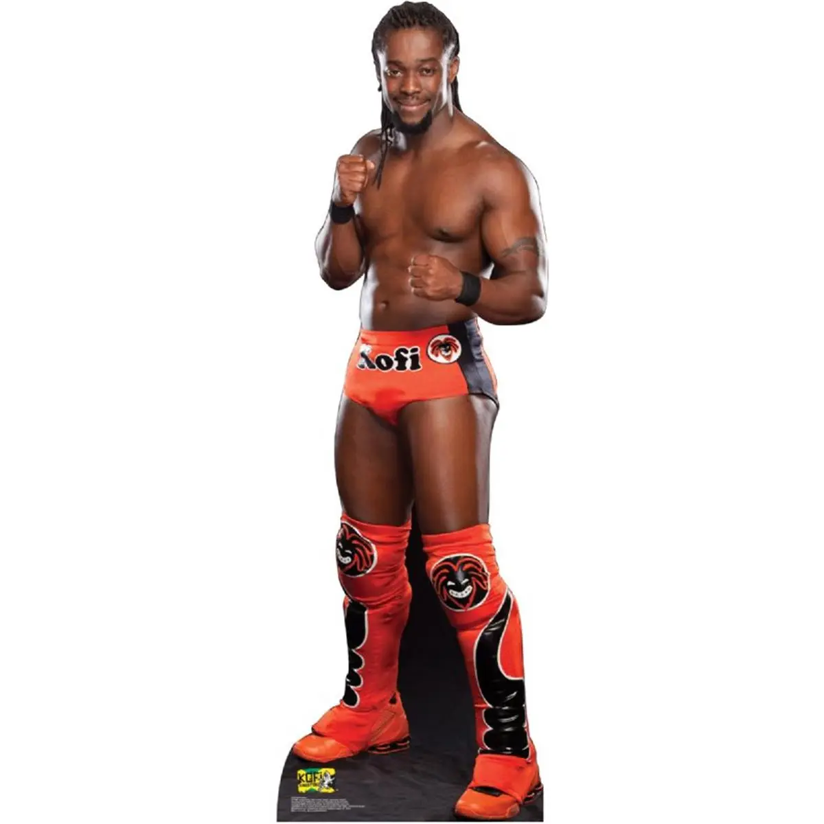 Advanced Graphics 1129 Foldable WWE Kofi Kingston Graphic Cardboard Standup - 74" x 24" Home Decor Cutout for Home Display