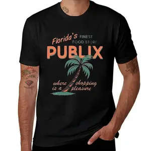 Publix Floridas Finest Food Stores Premium Mens T Shirts Cotton Short Sleeve T-Shirt Crew Neck Tees Casual Shirt
