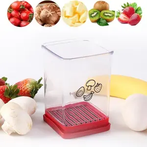 Multifunctional Fruit and Vegetable Slicer, Portable Cup-Style Kitchen Slicer, Stainless Steel Blade, Egg Cutter, Strawberry Cutting Tool, Fruit Slicer Handheld
