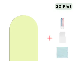 Retro 2D Flat Arch Magnetic Whiteboard Sticker, Self-Adhesive Removable Erasable Board for Home & Office Wall Decor