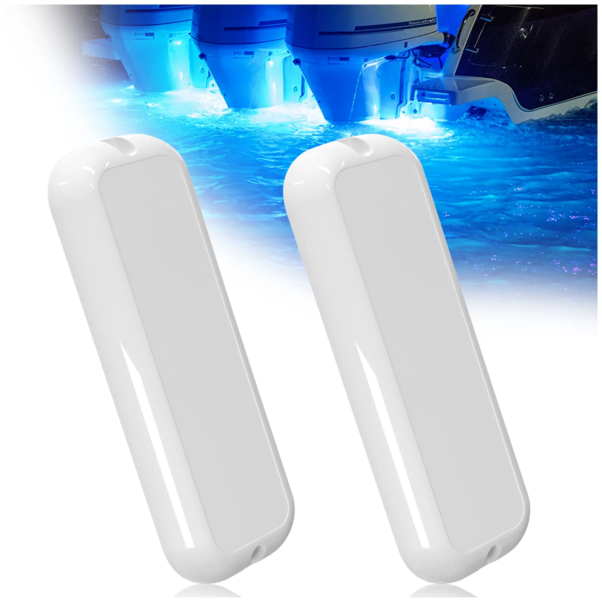 Goldlife B5 LED Underwater Boat Lights | 2x3000LM Super Bright IP68 Waterproof Marine Lights for Yacht, Pontoon, Fishing Boat & RV Deck